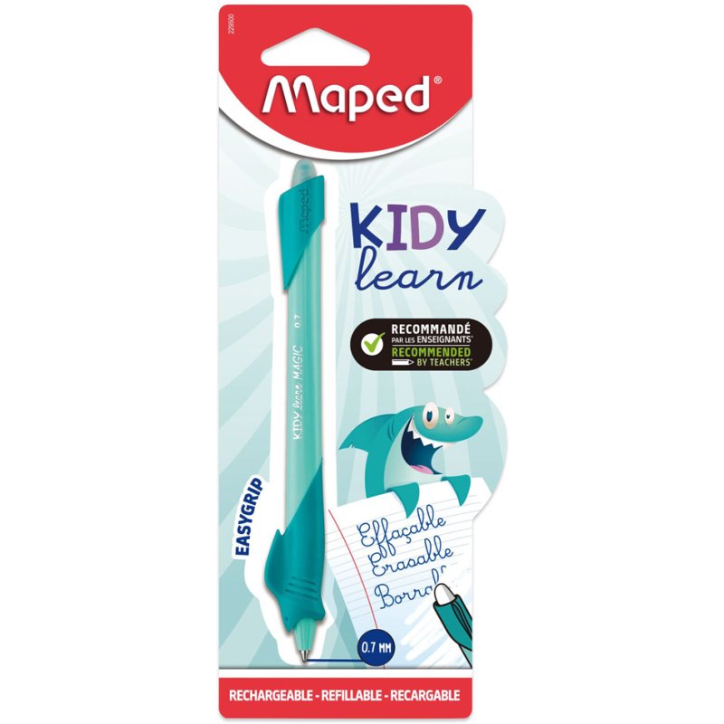 Maped KIDY learn MAG schrijfleerpen, uitwisbare inkt, turquoise/lichtblauw, 0,7 mm