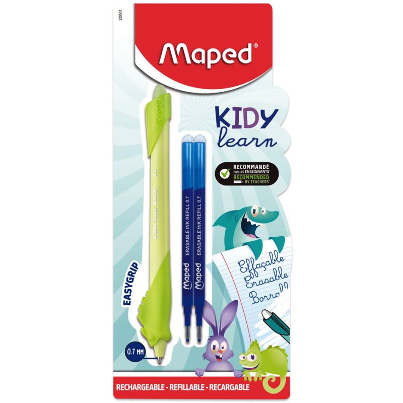Maped KIDY learn MAG schrijfleerpen, wisbare inkt, 0,7 mm, diverse motieven
