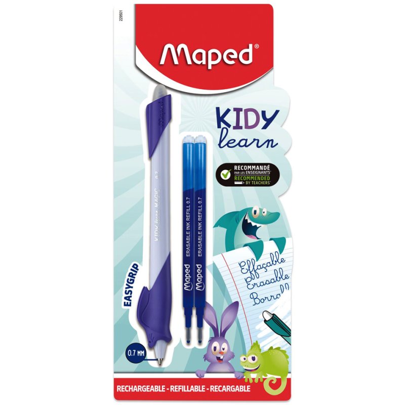 Maped KIDY learn MAG schrijfleerpen, wisbare inkt, 0,7 mm, diverse motieven