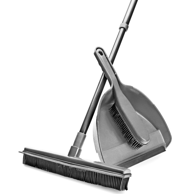 Peggy Perfect rubber broom set, 4-piece, telescopic handle