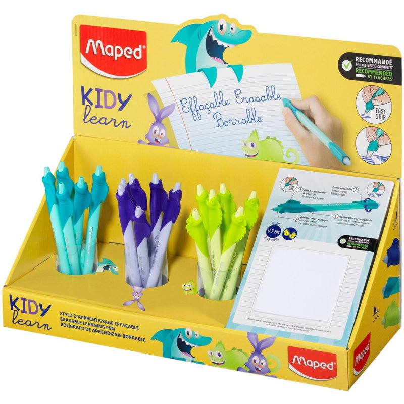 Maped KIDY learn MAG schrijfleerroller, uitwisbare inkt, 0,7 mm, 18 stuks