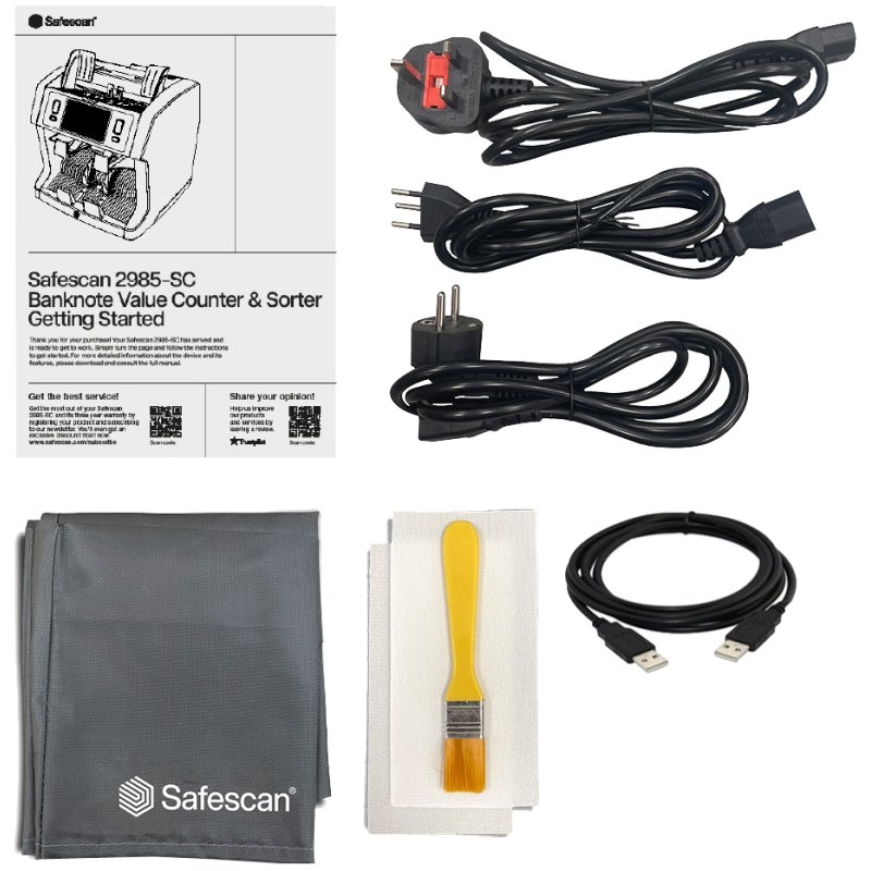 Safescan geldtelmachine 2985-SC, 10-voudige valsgelddetectie, kleurentouchscreen