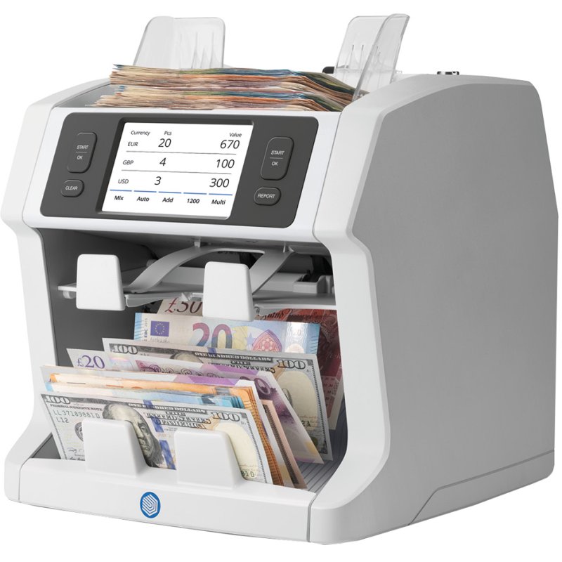 Safescan geldtelmachine 2995-SC, 11-voudige valsgelddetectie, grijs