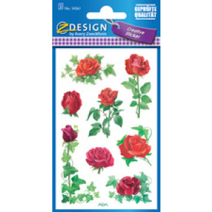 AVERY Zweckform creatieve stickers Rozen, 76×120 mm, 3 vel à 18 stickers