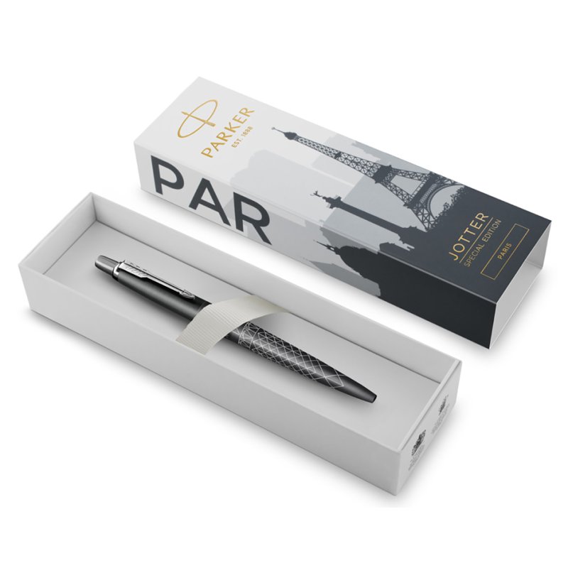 PARKER JOTTER Special Edition Paris ballpoint pen, stainless steel grey, medium blue