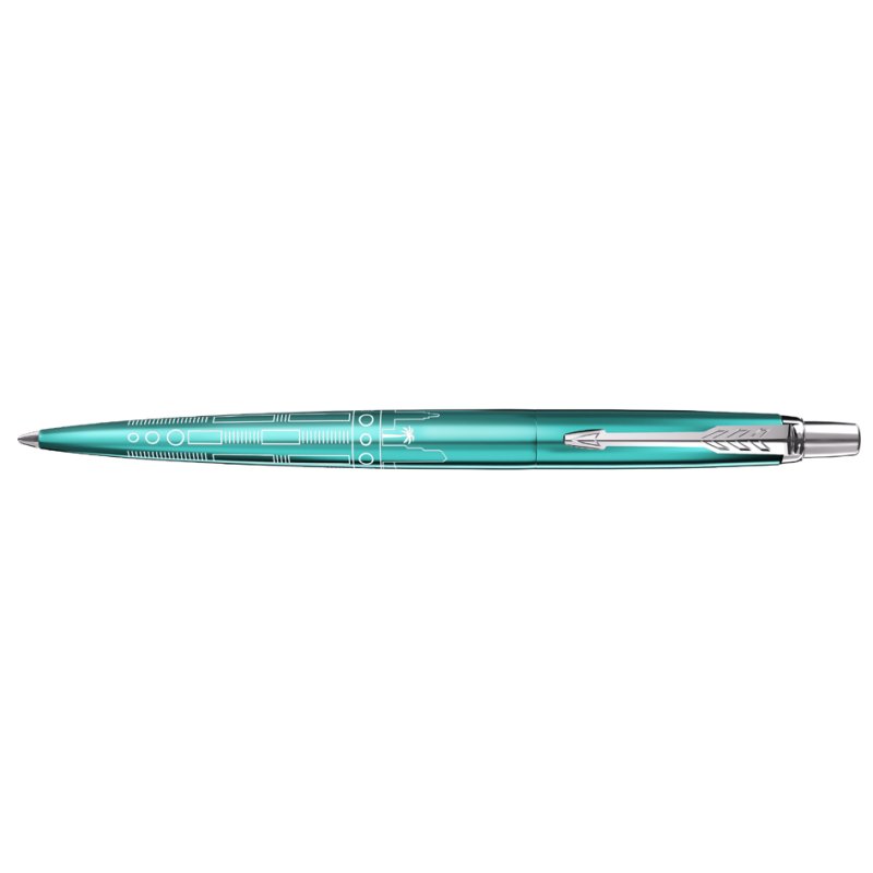 PARKER stylo bille JOTTER Special Edition Miami, acier inoxydable vert, bleu M
