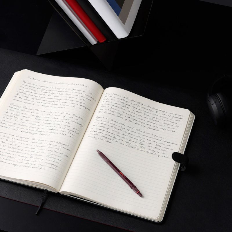 rotring stylo-bille rétractable 600, Chocolate Truffle, corps en métal zinc, design hexagonal