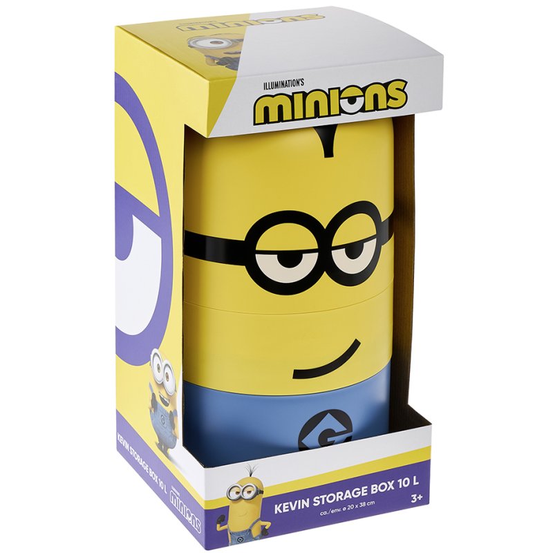 keeeper storage box Minions Kevin, blue/yellow, round, 10 litres