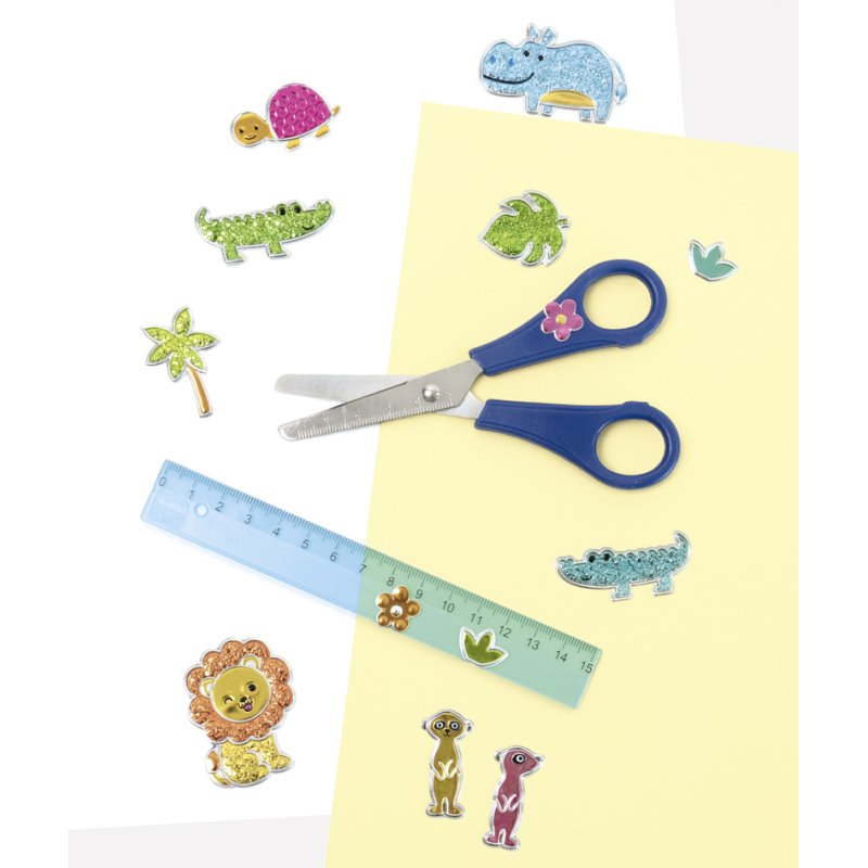 folia bellen-stickerboek Onderwaterwereld, 3D-kussenoptiek, 140×210 mm, 28 stickers