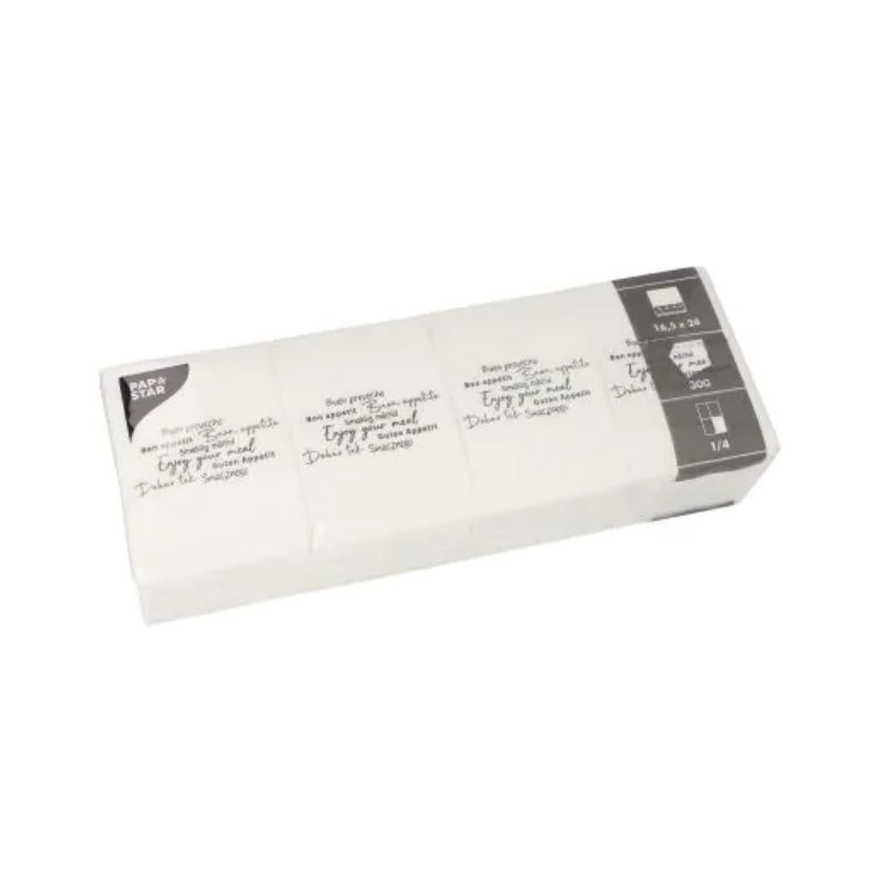 PAPSTAR DAILY Collection snack napkins, white, 240 × 165 mm, 300 pieces