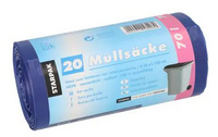 STARPAK vuilniszakken HDPE, 70 liter, rood, 20 stuks