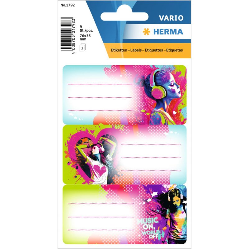 HERMA etiketten Beste Vrienden, zelfklevend, 76×35 mm, 9 stuks