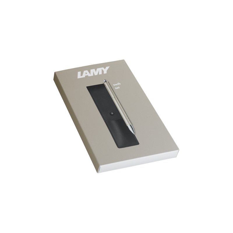 LAMY roller swift 33, finition palladium, clip rétractable, avec coffret cadeau