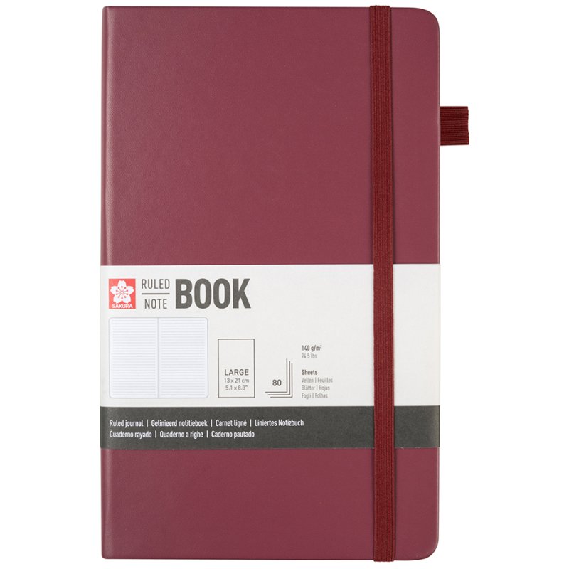 SAKURA carnet de notes, 130×210 mm, ligné, 80 feuilles
