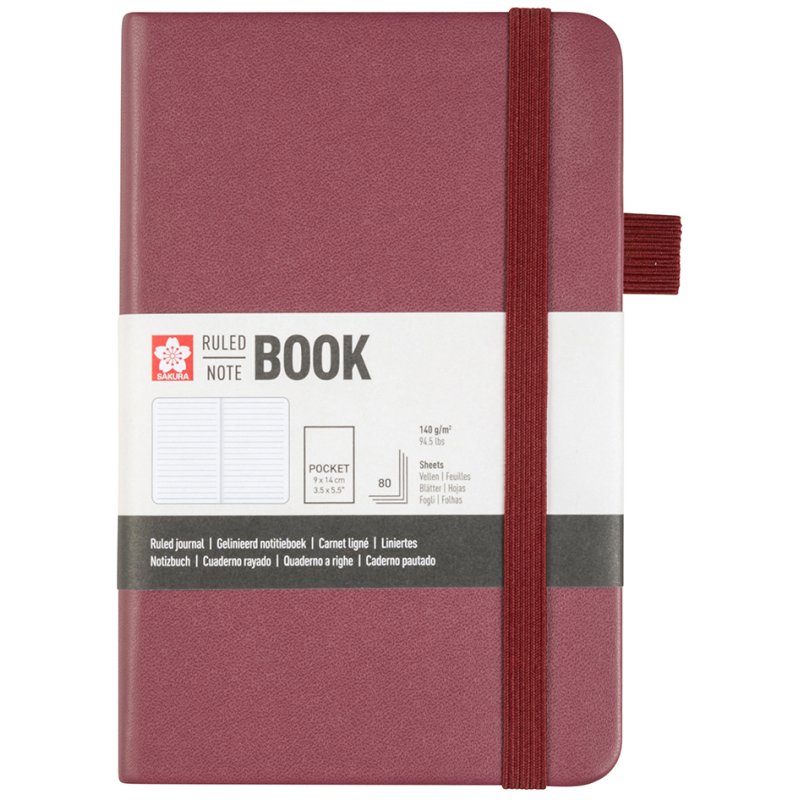 SAKURA cahier, ligné, ambre, 90×140 mm