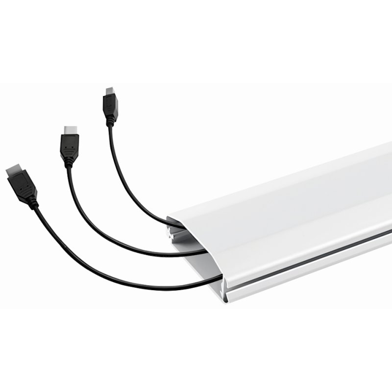 LogiLink Goulotte de câbles, aluminium, 60×1100×20 mm, blanc