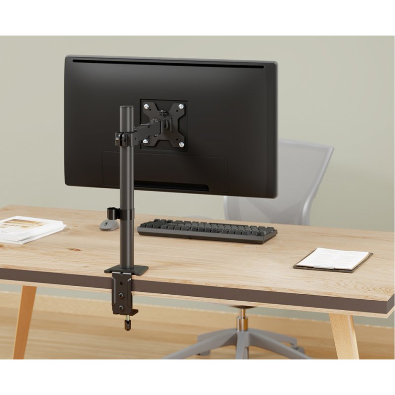 LogiLink support de moniteur, noir, avec pince, 17-32 pouces, capacité 10 kg