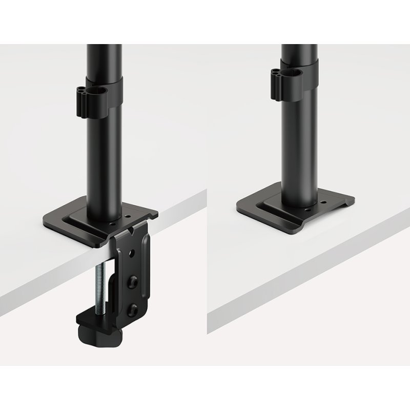 LogiLink support de moniteur, noir, avec pince, 17-32 pouces, capacité 10 kg