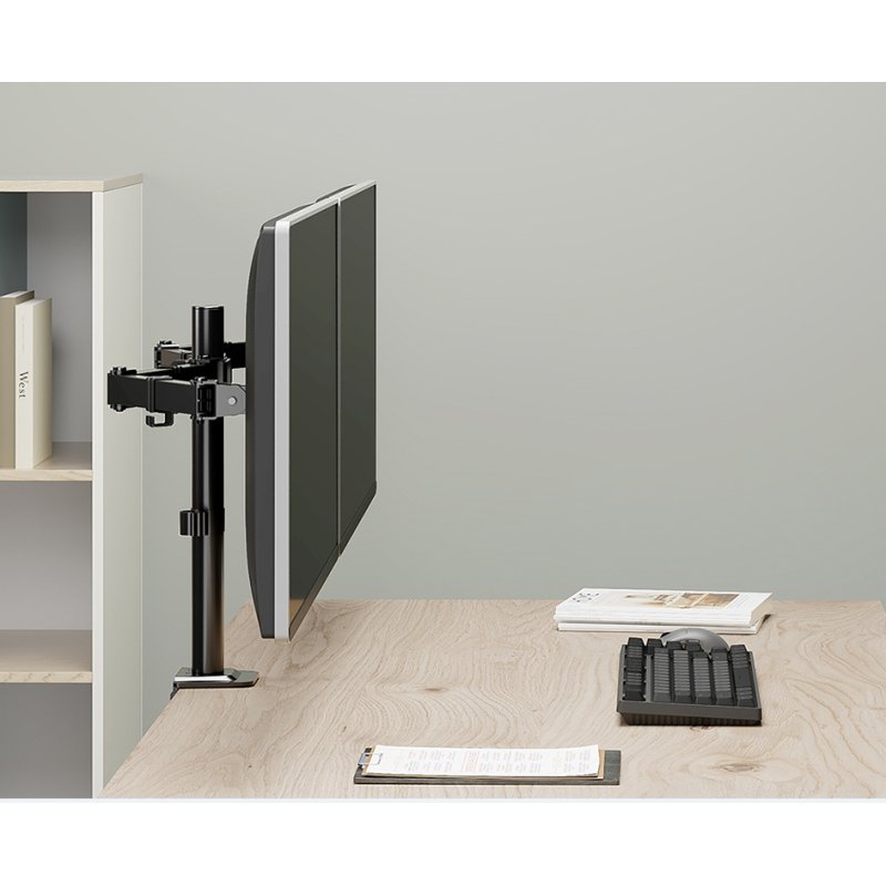 LogiLink monitor mount, black, with clamp, 17-32 inch, VESA 75×75/100×100