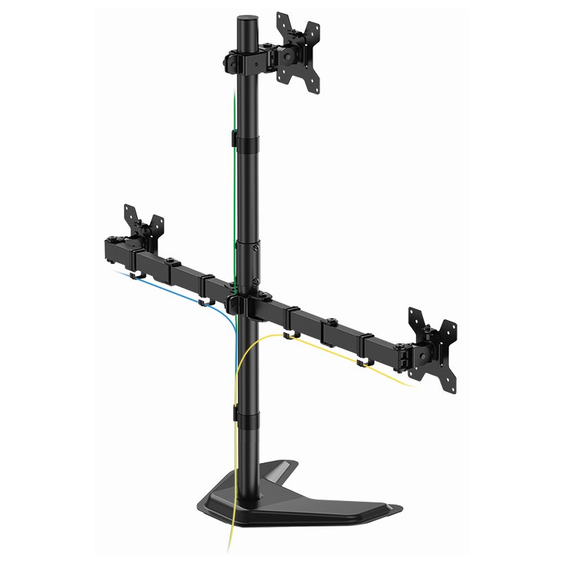LogiLink support triple écran, pied, 17-32 pouces, noir