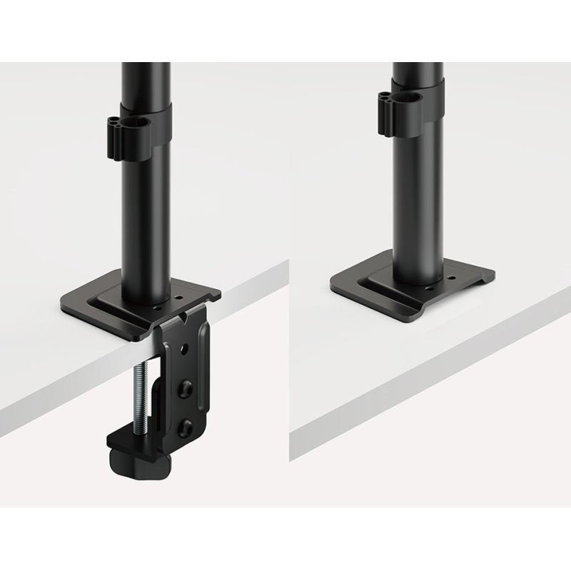 LogiLink monitor arm with laptop holder, black steel, 17-32 inch, VESA 75×75/100×100