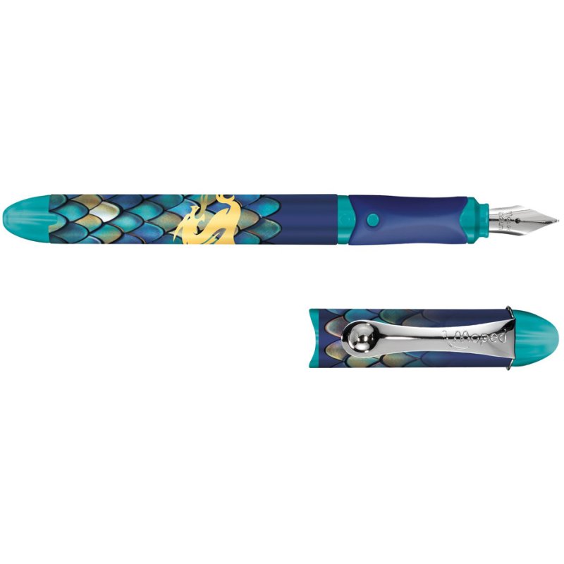 Maped fountain pen DRAGON, medium nib, iridium nib, metal clip