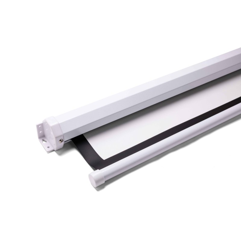 magnetoplan écran de projection manuel, 2500 x 2000 mm, boîtier acier blanc, 4K HD