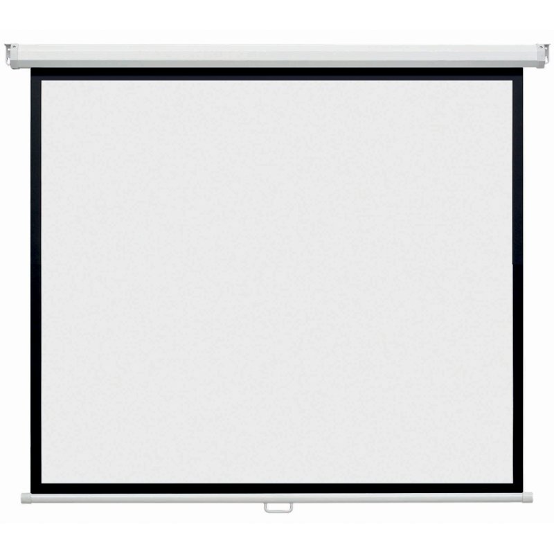 magnetoplan écran de projection manuel, 2500 x 2000 mm, boîtier acier blanc, 4K HD