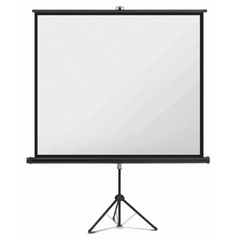 magnetoplan Stativ-L projection screen, 2400 × 1350 mm, 16:9, folding tripod