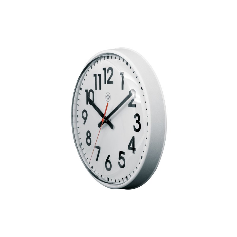 NEXTIME wandklok NXT, wit wijzerplat, zwart, 26 cm diameter