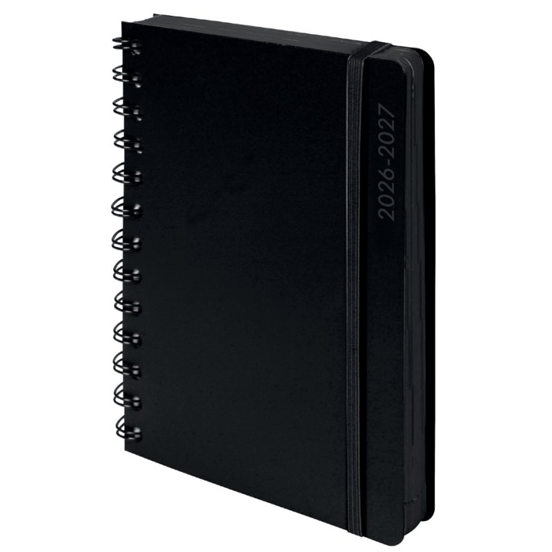 EXACOMPTA agenda Forum Black & Co, 120 × 170 mm, 1 jour par page, noir