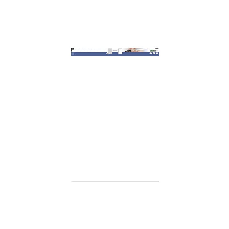 kangaro flipchart-blok, blanko/geruit, 650×1000 mm, 50 vel