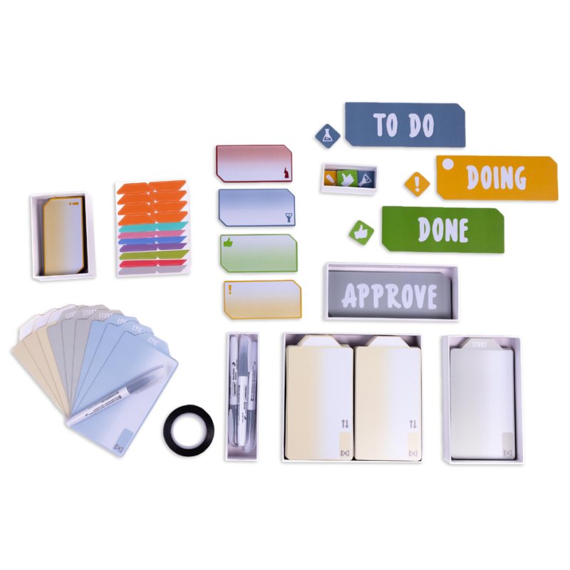 magnetoplan Sprintbox organisation set, 255-piece, magnetically adhesive, writable