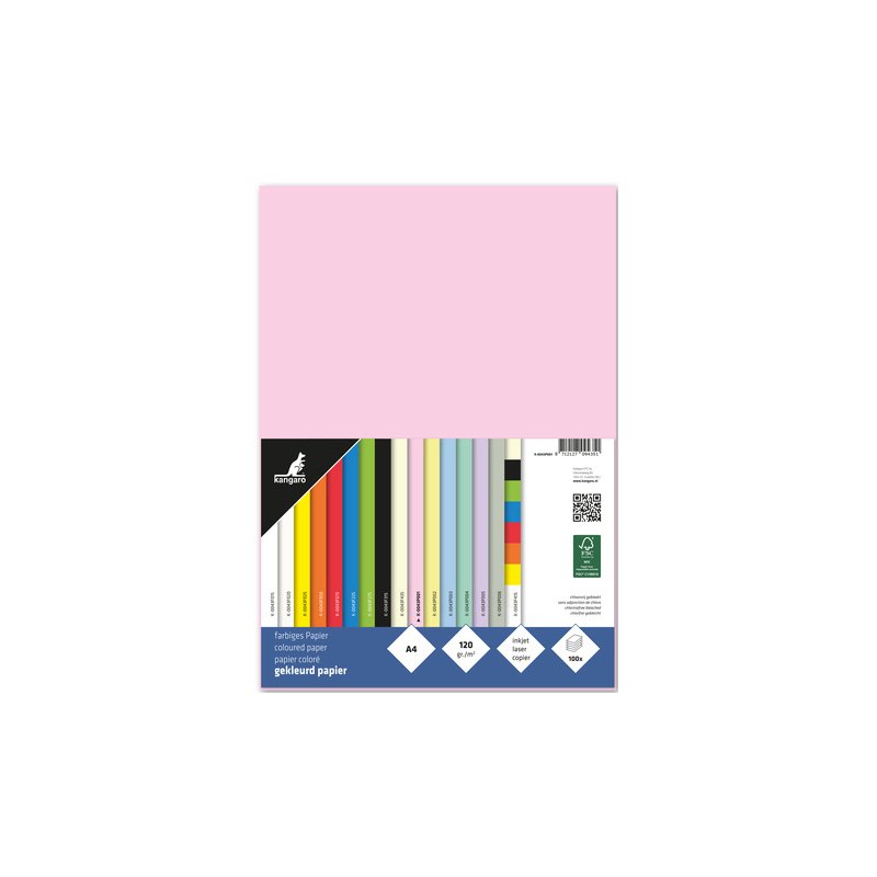 kangaro papier Kanga A4, pastelgroen, 120 g/m², 100 vel