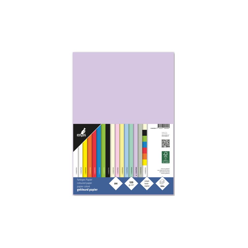 kangaro papier Kanga A4, pastelgroen, 120 g/m², 100 vel