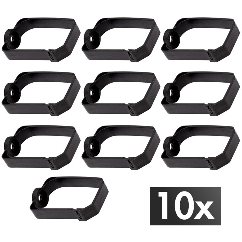 LogiLink Clips professionnels pour câbles, verrouillables, noir, 10 pièces