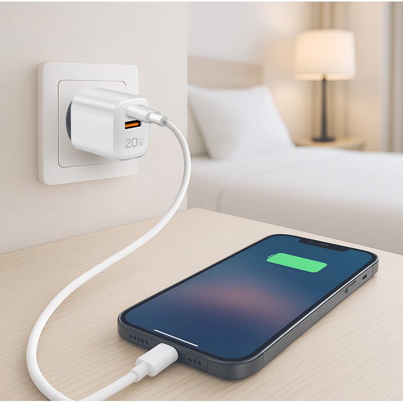 LogiLink USB-set de charge, 20 watts, blanc, adaptateur voiture et secteur