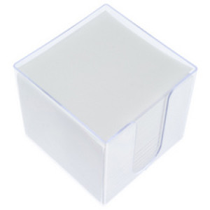 kangaro notitieblokhouder, transparant, 700 vel wit, 95×95×95 mm