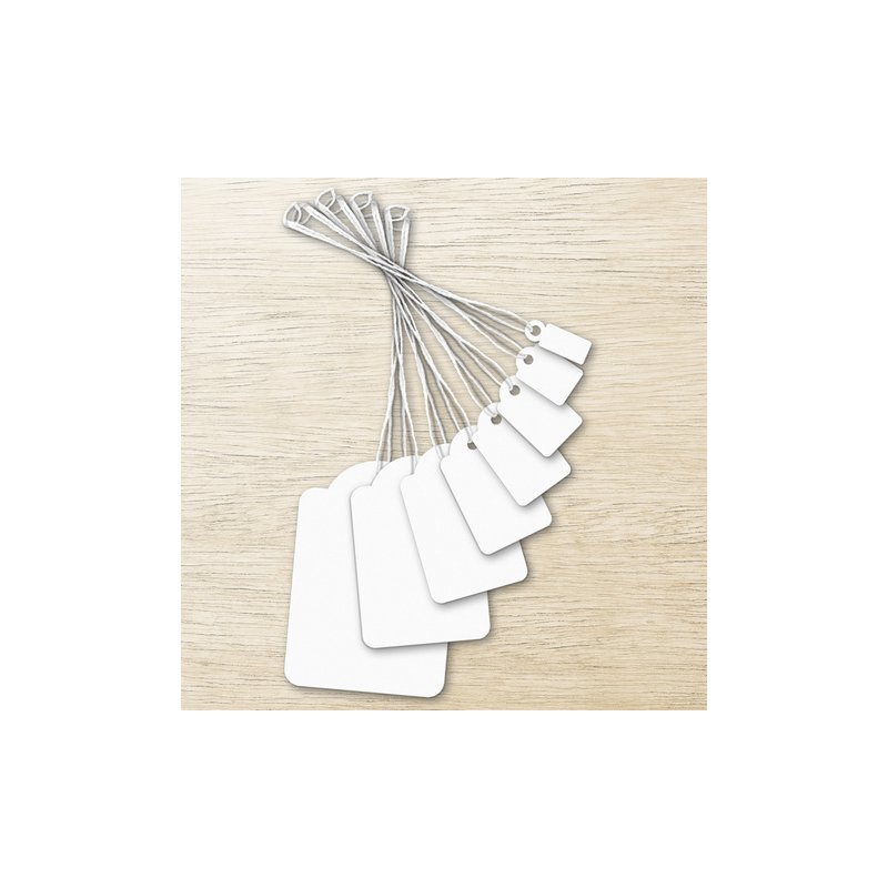 Kangaro warenlabels, 15×24 mm, wit, 500 stuks