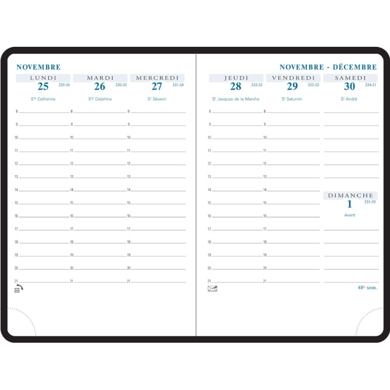 EXACOMPTA agenda de poche SAS 15 Agora 2026/2027, 105 × 155 mm, couleurs assorties, lot de 5
