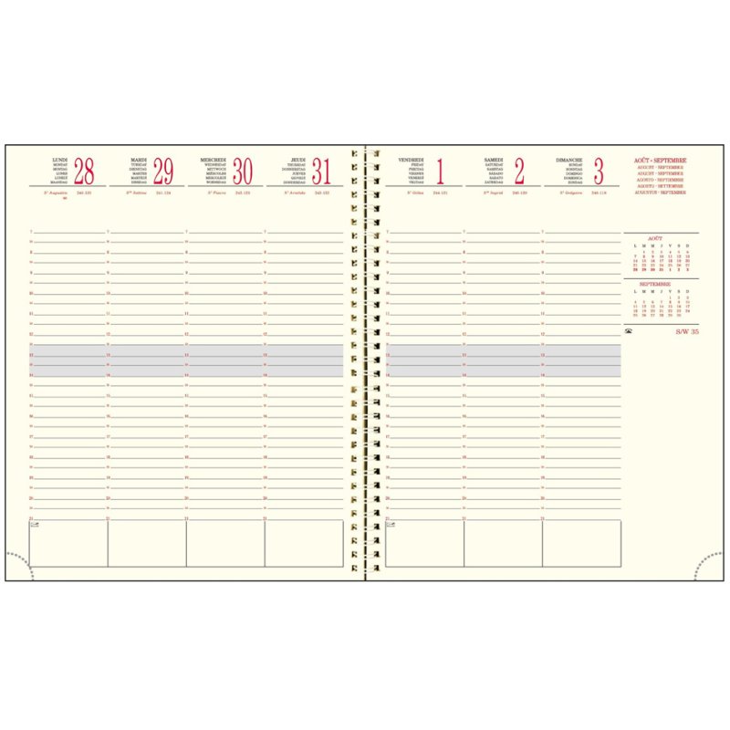 EXACOMPTA agenda SAD 22S Méline 2026/27, spiraal, 185 x 225 mm, 3 stuks