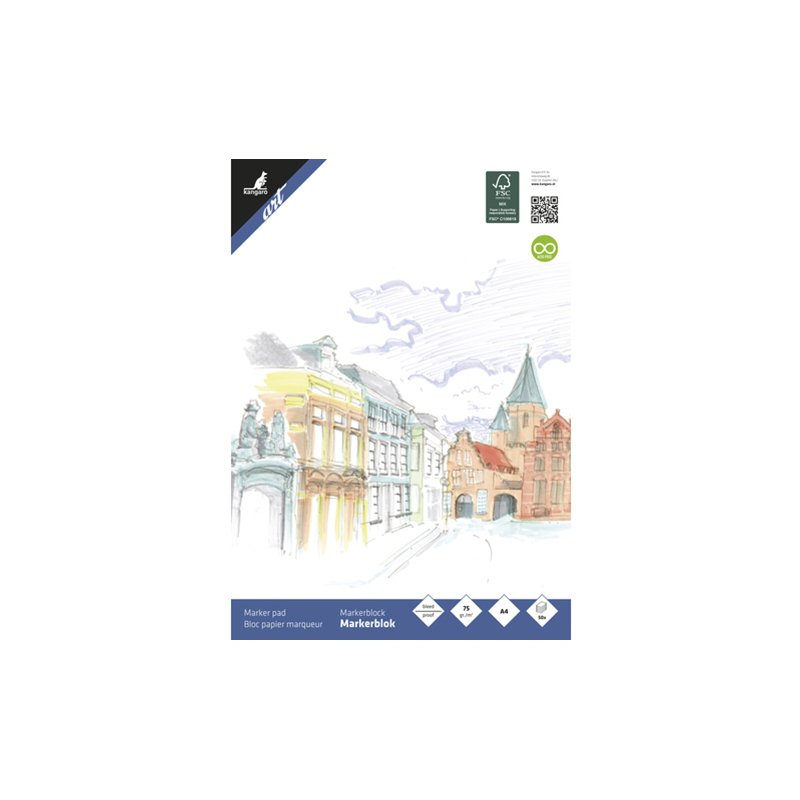 kangaro markerblok, A3, wit, 50 vel