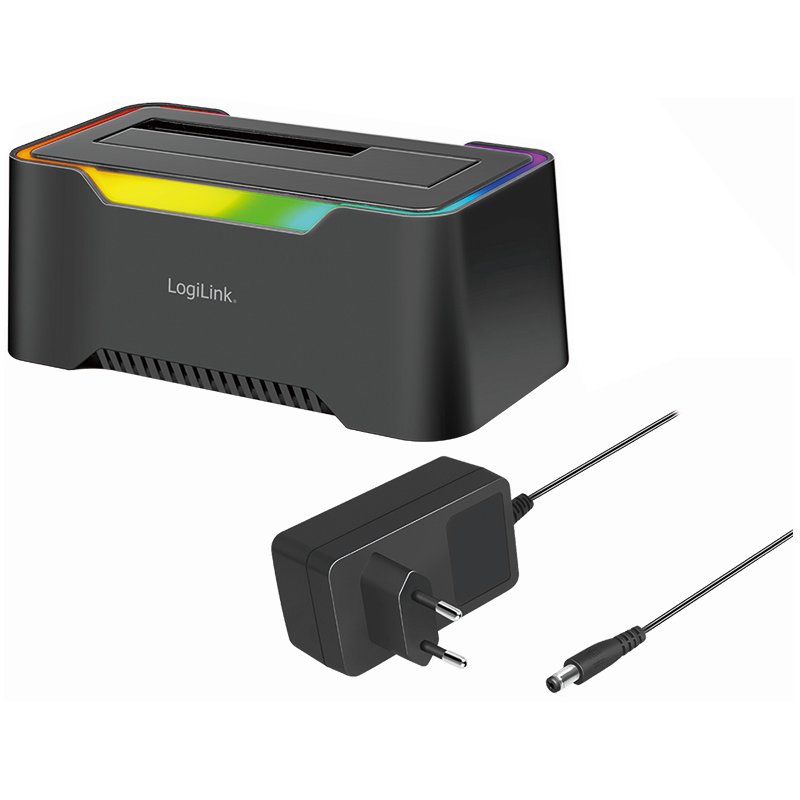 LogiLink USB-C 3.2 station d'accueil disque dur, 2.5/3.5 pouces SATA, noir