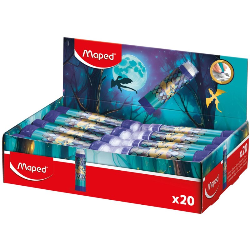 Maped eraser DRA, swivel system, lipstick format, white