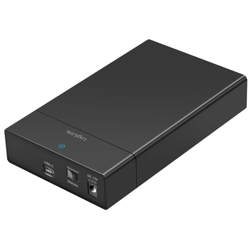 LogiLink Boîtier disque dur USB-C 3.2, 2,5/3,5 pouces, noir, 16 TB