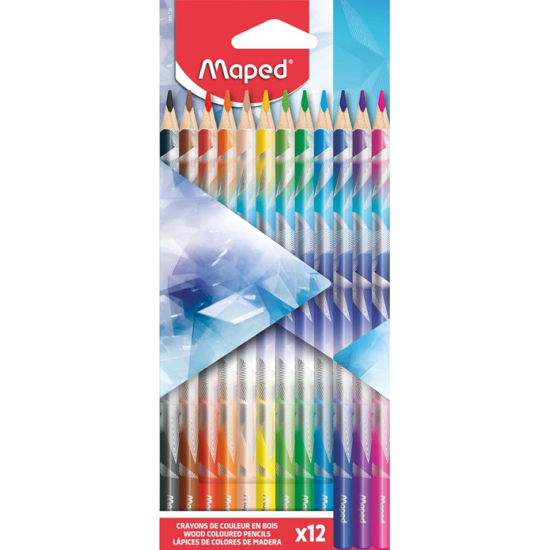 Maped triangle coloured pencils ARCTIC, 12 pieces, 2.9 mm