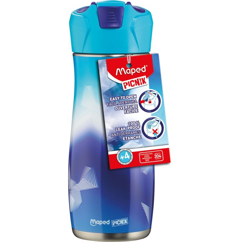 Maped gourde ARCTIC, 580 ml, acier inoxydable, motif cristal de glace