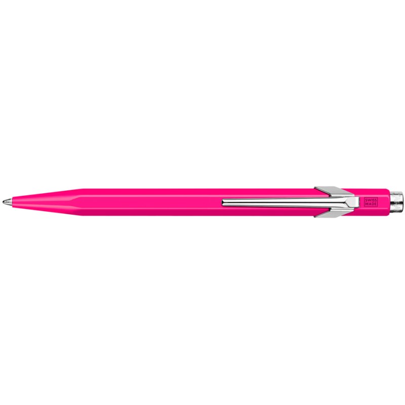 CARAN D'ACHE stylo à bille 849 POPLINE FLUO, vert, rechargeables, bleu