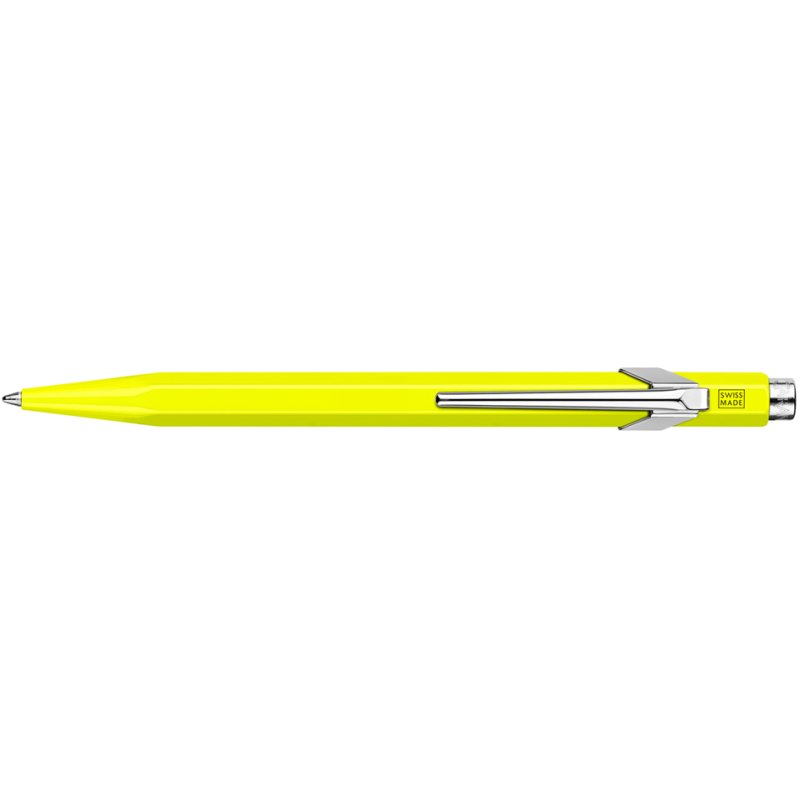 CARAN D'ACHE stylo à bille 849 POPLINE FLUO, vert, rechargeables, bleu