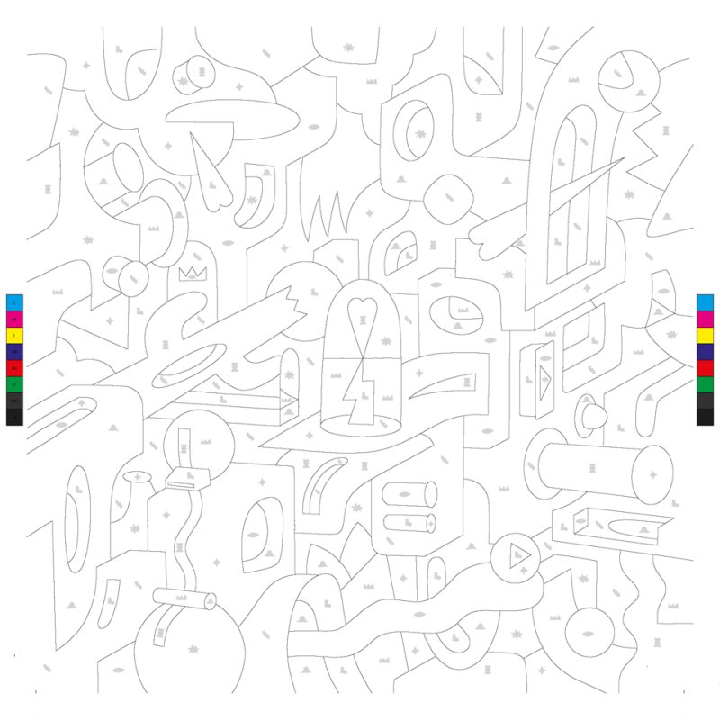 POSCA paint markers set Mysterieus, 8 markers, 5 colour stencils, waterproof